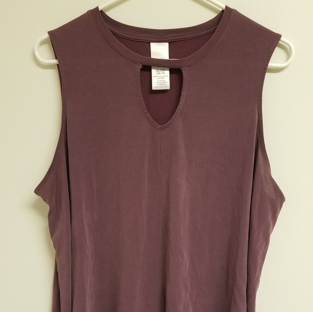 Plum Cut Out Tank Top Size XL